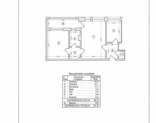 Apartament 2 camere de vanzare Lujerului - Poză 11