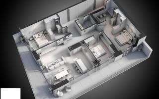 Apartament 3 camere vedere lac - One Lake District - Schiță 1