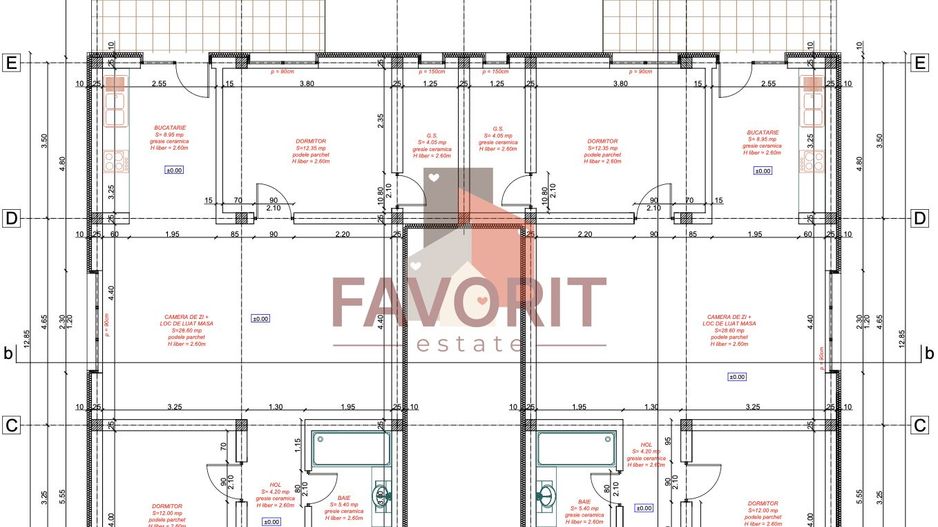 Duplex in Mosnita | Posibilitate de mansardare | Toate utilitatile - Schiță 9