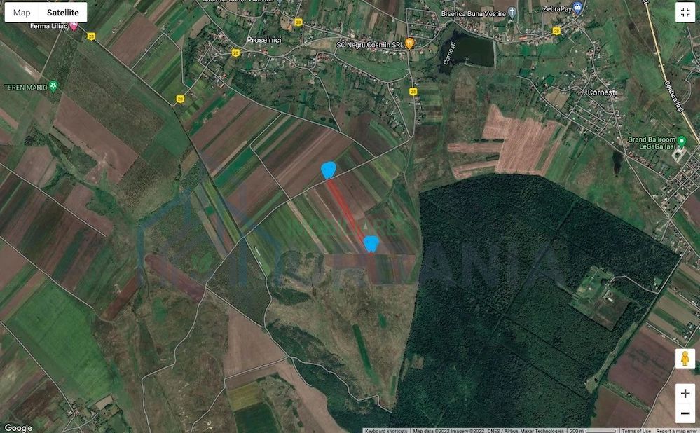 Teren extravilan 1,7 ha în Miroslava, sat Proselnici, zona Ferma Liliac - Poză 4