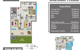 Militari, metrou PACII, zona de case, 3 camere + terasa + teren 46 mp, finalizat - Poză 10