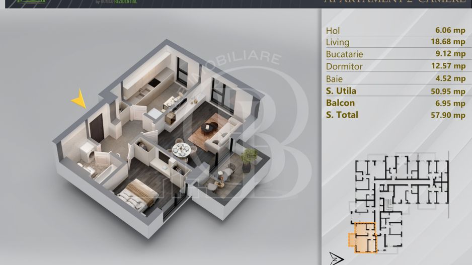 2 Camere Theodor Pallady-Proiect Premium Panouri Solare - Schiță 1