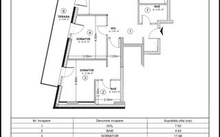 Penthouse cu 2 parcari subterane incluse bloc nou, Centru zona Decebal - Schiță 8