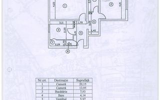 Apartament 2 camere decomandat parter bloc 1989 | Vitan Mall - Schiță 6