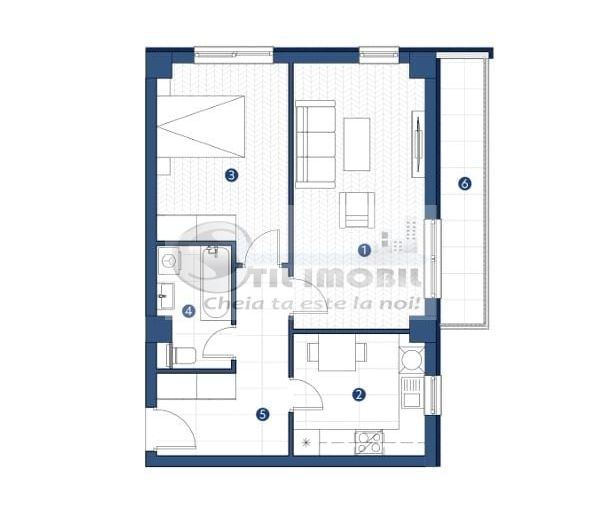 Compex Rezidential in GALATA! AP. 2 camere, D, 58.31mp, bl.L4 - Poză 4