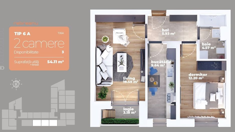 AP 2 CAM. DECOMANDAT - AUCHAN TITAN, IRIS MALL,PARC TEILOR! - Poză 1