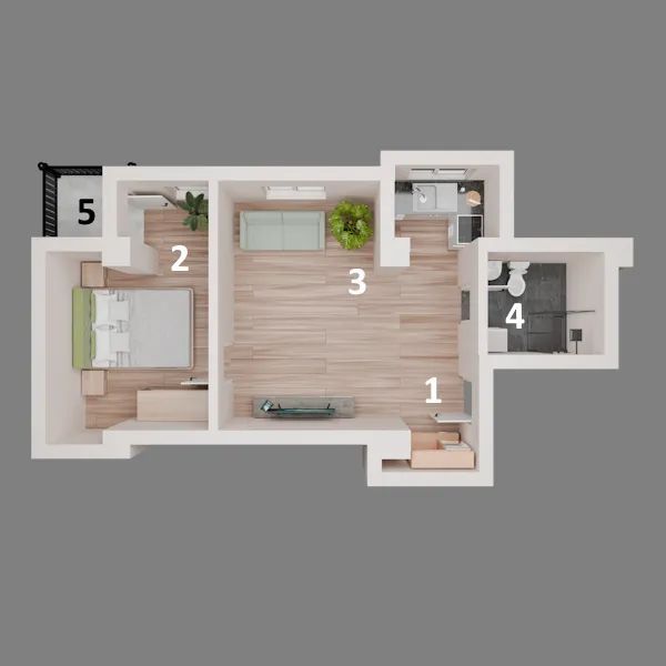Apartamente GATA Otopeni central 2 camere, PARCARE SUBTERANA - Poză 11