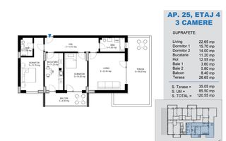 Premium Penthouse vedere libera metrou Teclu Pallady ikea Titan - Poză 8