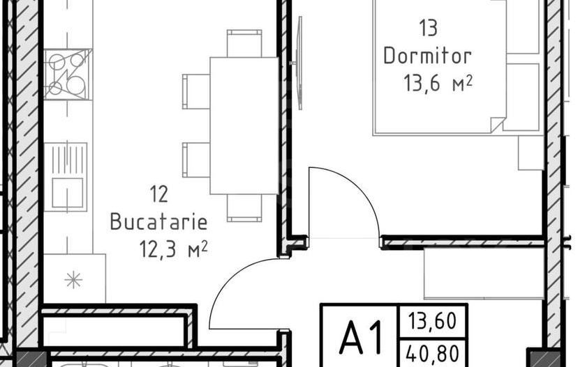 Vânzare, apartamet, 1 cameră, str. Alexandru cel Bun, or. Ialoveni - Poză 14