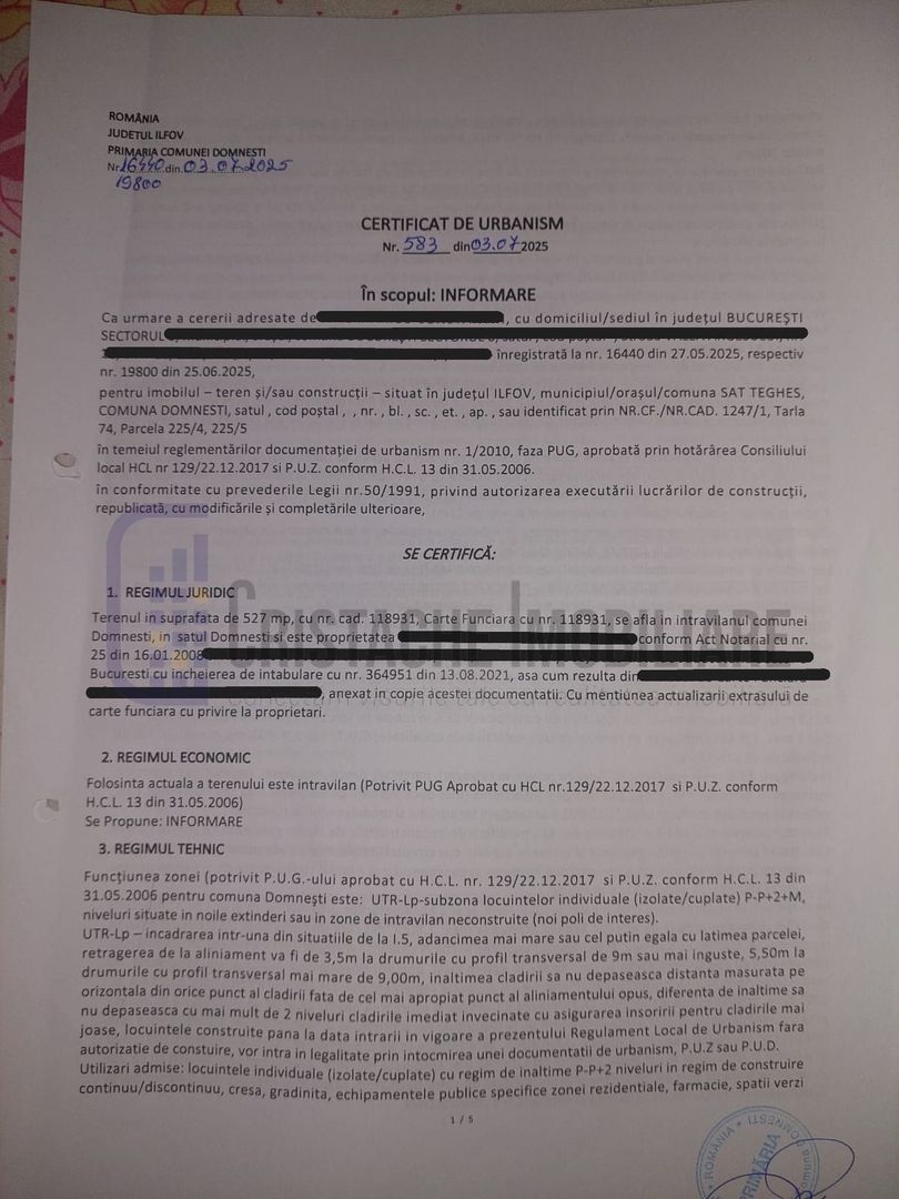 Teren intravilan, 527 mp, deschidere la strada de 17 mp_Teghes (Domnesti) - Poză 4