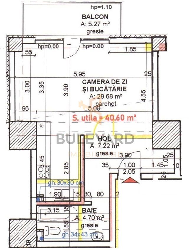 Comision 0. Apartament tip studio la cheie in bloc nou! - Schiță 16