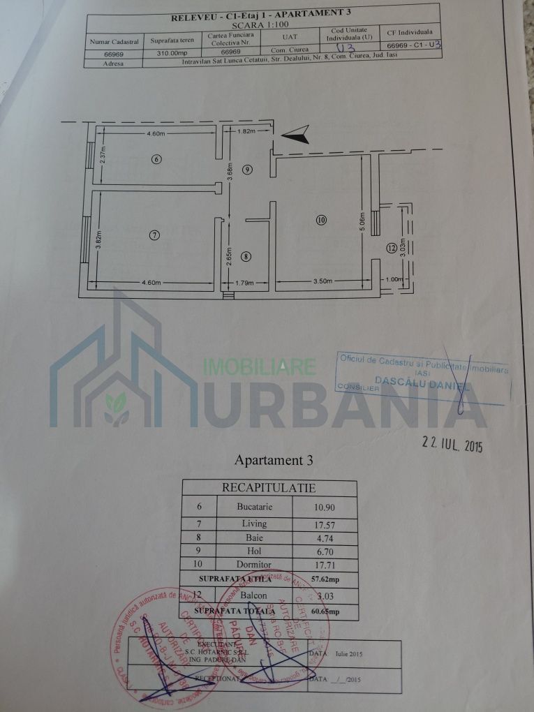 Apartament 2 camere, etaj 1/2, 60MP - Poză 2