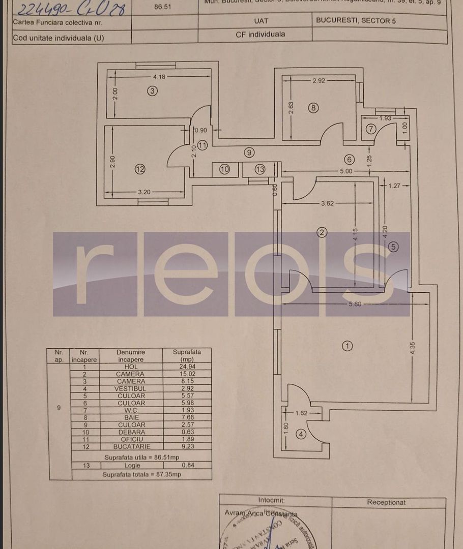 Apartament 3 camere de vânzare Kogălniceanu 87 mp centrala proprie - Poză 8