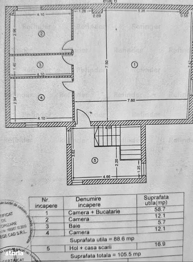 Penthouse 3 camere, 105 mp, terasa 15 mp, zona Eminescu, bloc nou - Poză 15