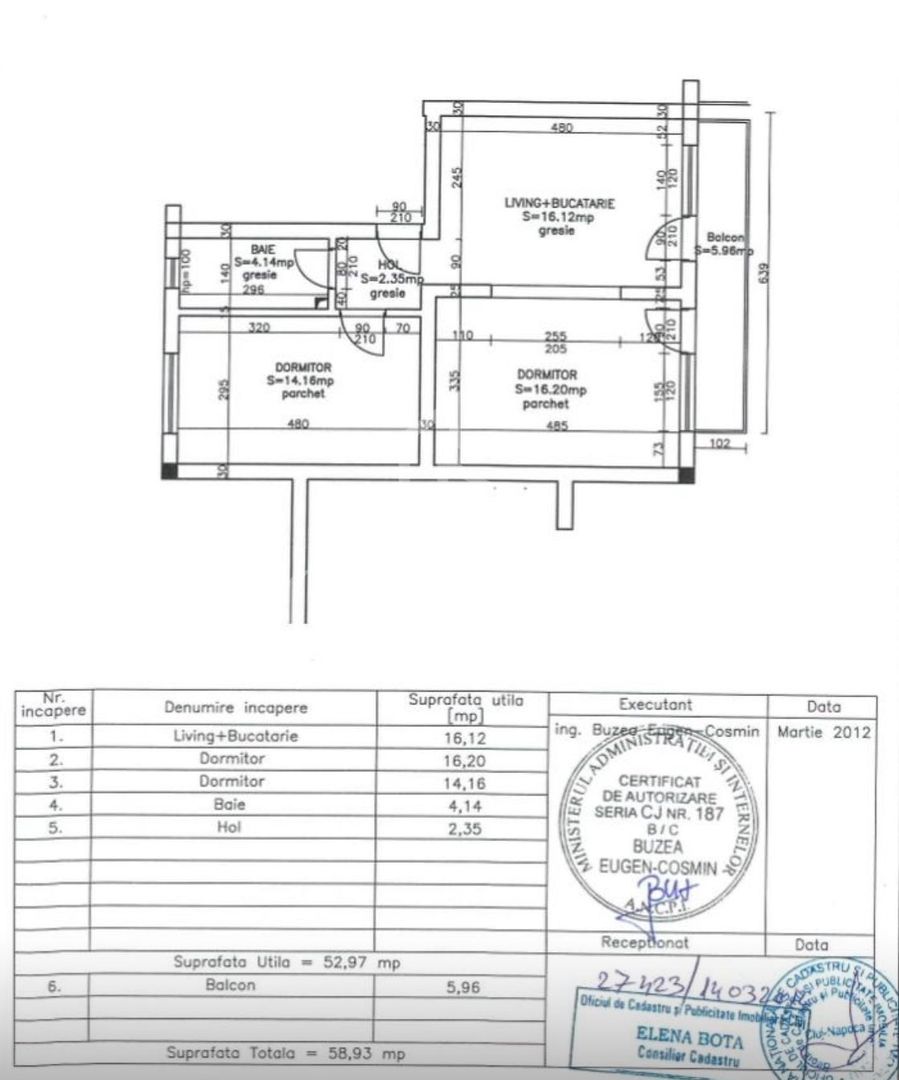 0% comision la cumpărare | 3 camere | zona Audi Calea Turzii - Schiță 15