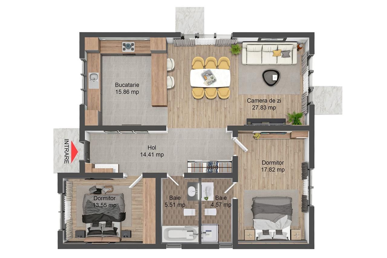 Casă Individuală Sânpetru | Teren 400 mp | Încălzire Pardoseală - Schiță 13