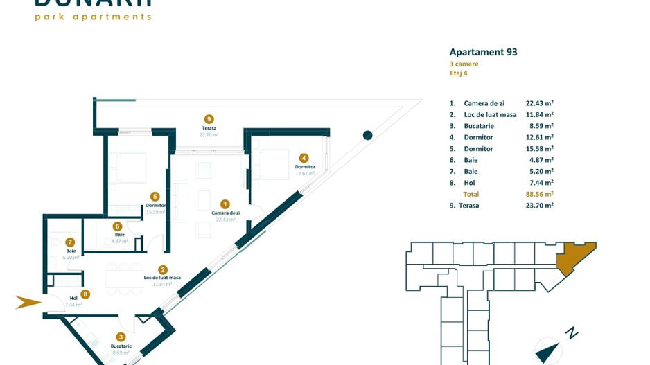 Apartament 3 camere proiect nou finalizat aproape de Iulius Mall - Poză 3