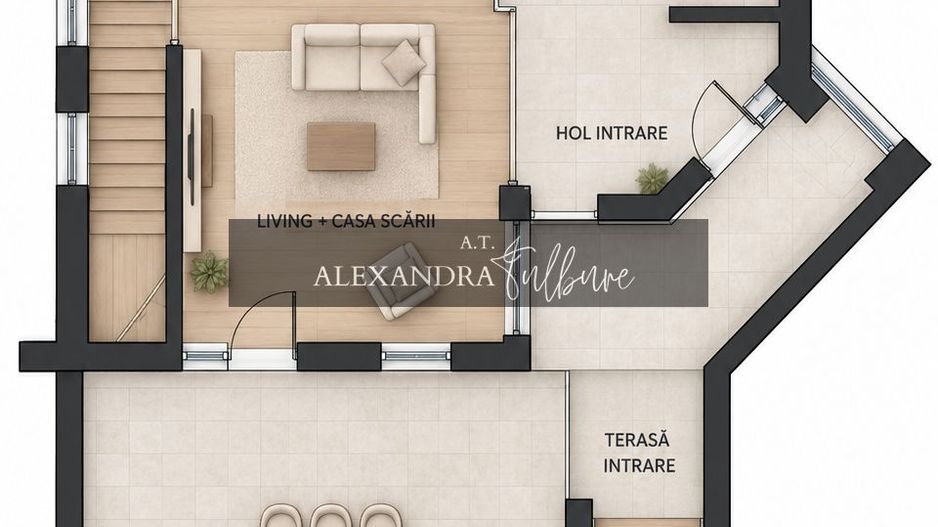 Casa individuala 4 camere, 3 bai, S+P+ET,  garaj, terasa - Poză 38