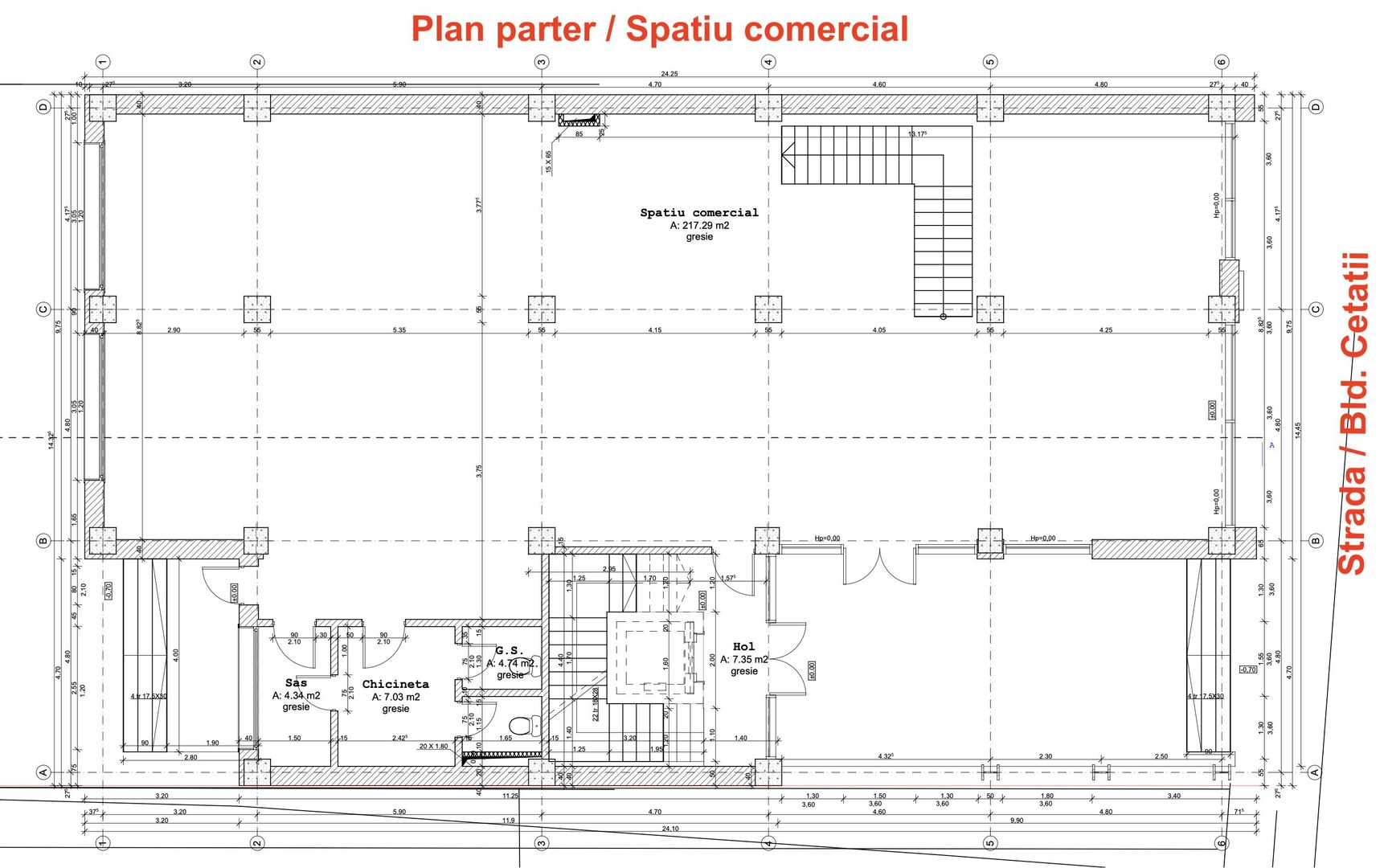 Spatiu comercial de închiriat  bulevardul Cetății - Poză 9