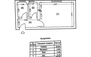 COMISION 0% - Garsoniera renovata 2024 Ana Davila - Palatul Cotroceni / Eroilor - Schiță 19