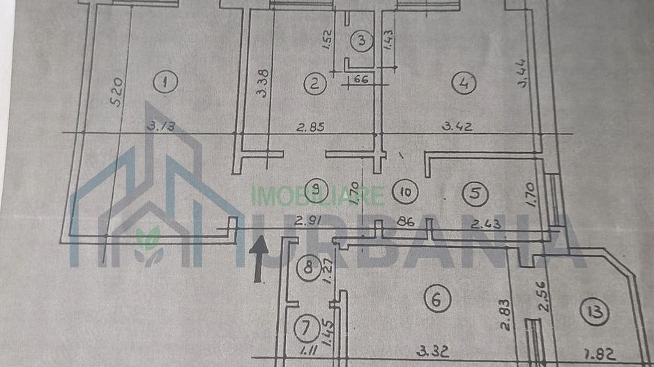 Apartament 3 camere decomandat, zona Luca Arbore, Rond Canta, Iași - Poză 1
