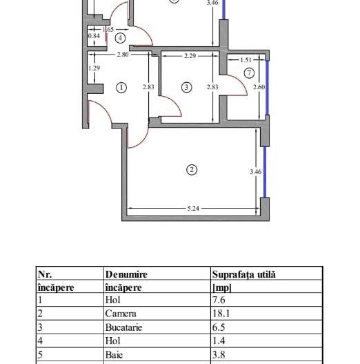 Apartament 2 camere, mobilat și utilat, zona CARTIER; - Poză 8