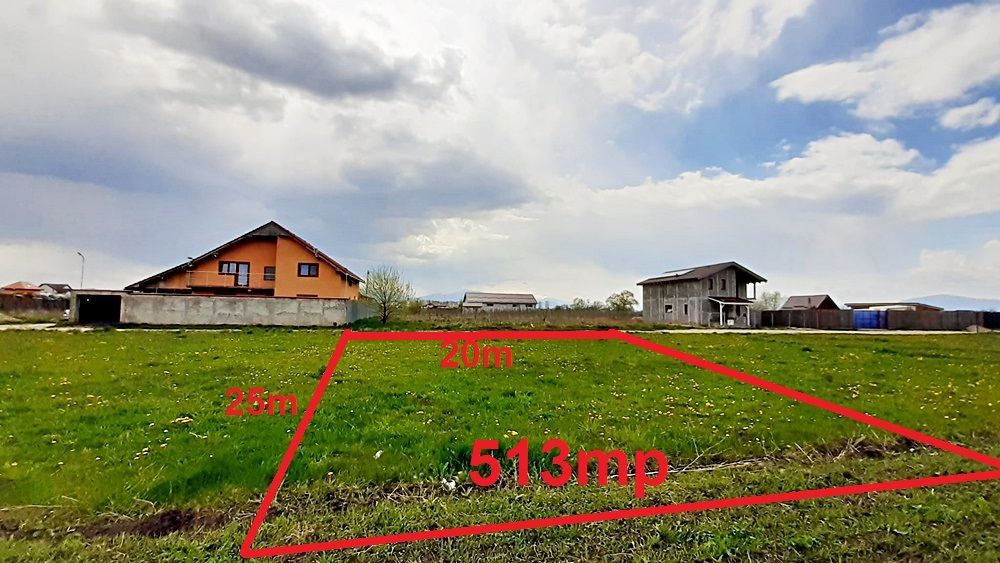 Bod, teren intravilan, apa, gaz, curent, 513mp, 15900 euro - Poză 2
