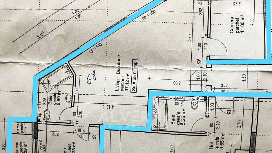 NOU! Apartamente cu 2-3 camere, semifinisat, balcon /terasa, zona VIVO - Poză 20