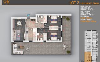 Apartament 3 Camere cu terasa de 67 mp și Comision 0%, Pallady - Poză 2