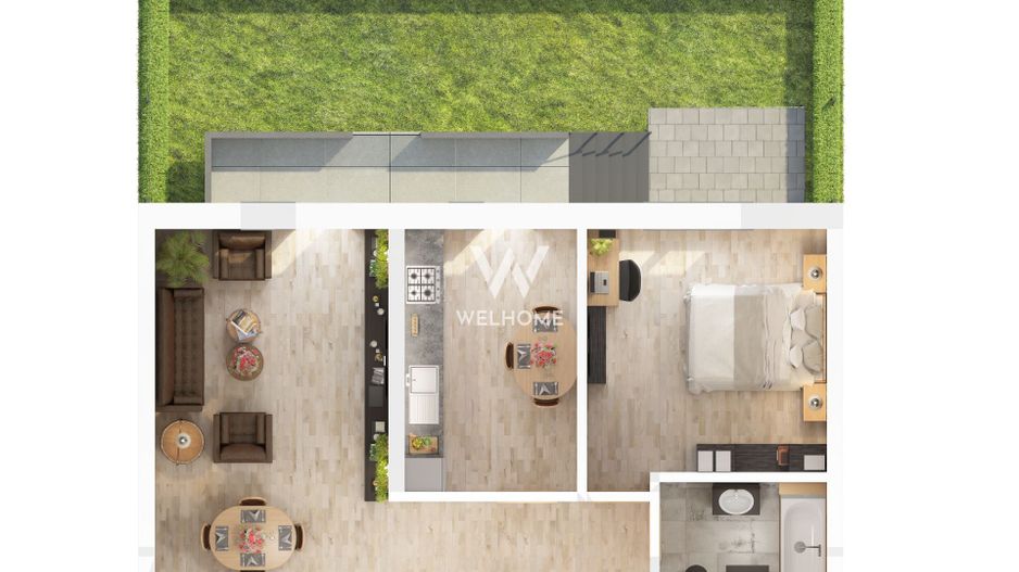 Apartament 2 camere Piata Rahovei, Dedeman, Sibiu - Schiță 4