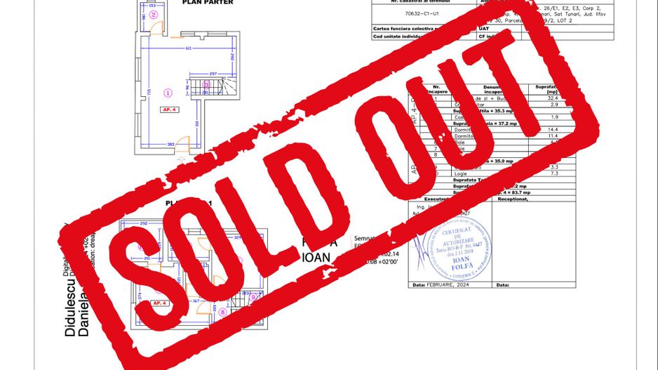 Apartament 4 – 3 camere – 83.7 mp – Logie – Parter + Etaj 1 - Poză 1