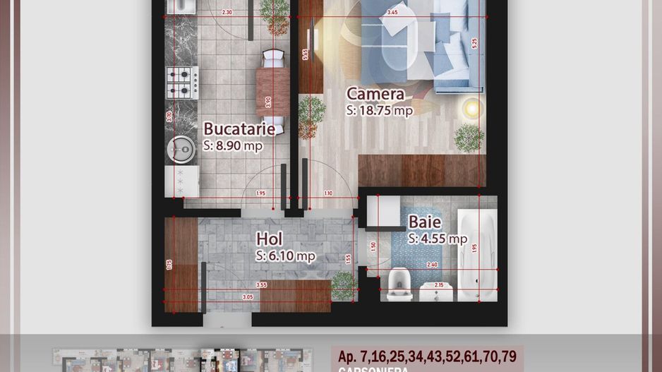 Garsoniera ideala pt  investitie Titan Pallady Metrou Nicolae Teclu - Schiță 1