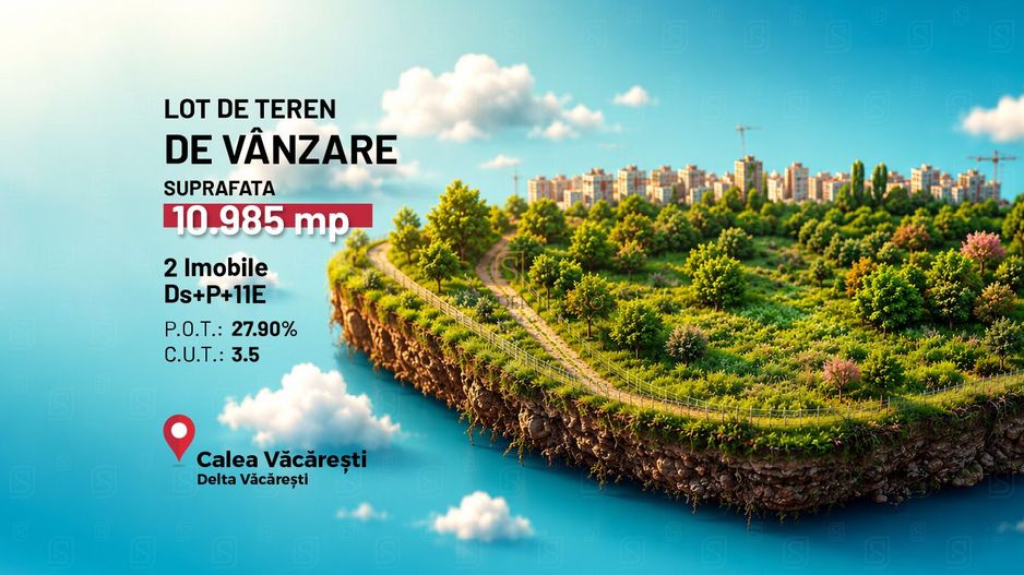 Teren cu Autorizatie | Proiect Rezidential 2S+P+11E | Calea Vacaresti - Poză 2