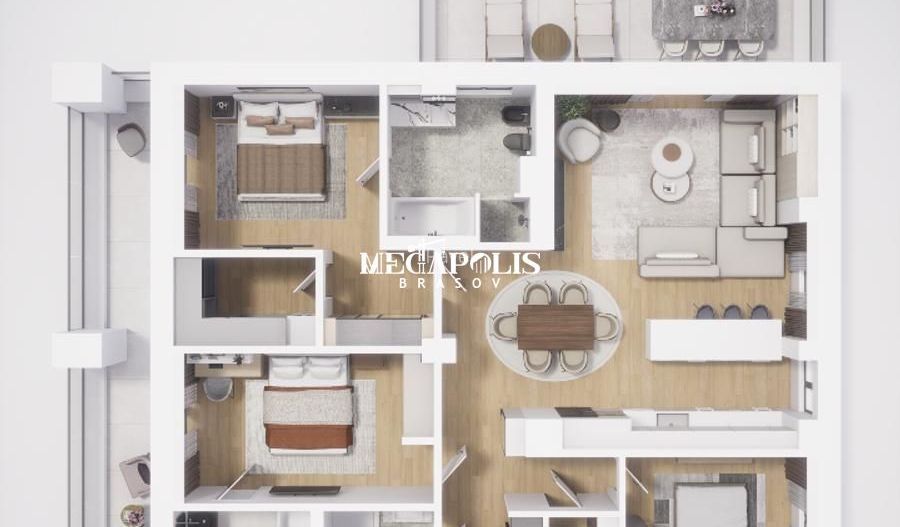 Penthouse Premium | Vedere spre munte | Braşov | 2 Parcări subterane - Poză 3