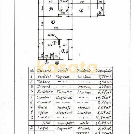 Apartament 3 camere complet renovat | Etaj 2 | Metrou 1 Decembrie 1918 - Schiță 12