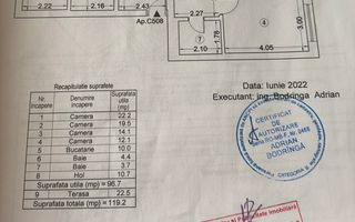 INCHIRIERE 4 CAMERE | TERASA 23 MP | 2 PARCARI | MOBILAT LUX - Schiță 18