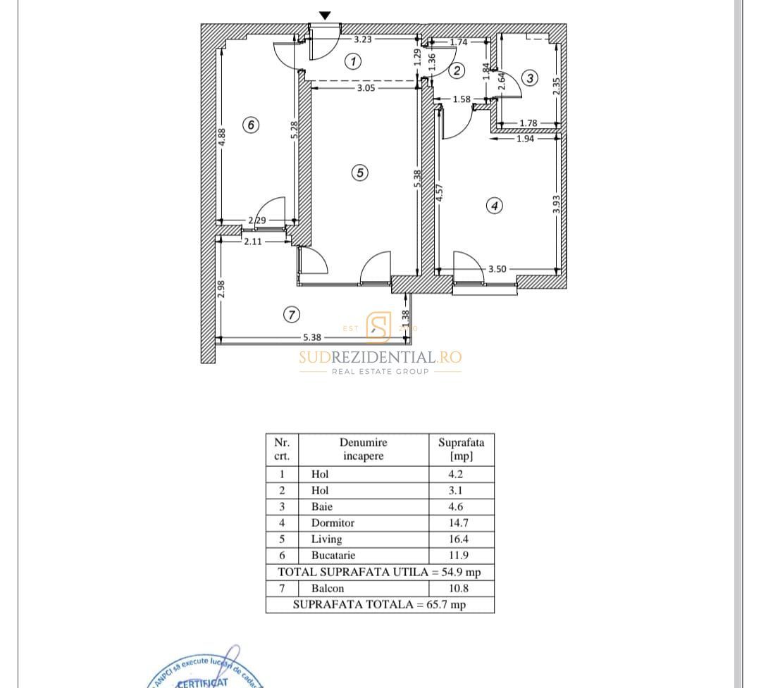 Apartament cu 2 camere, prima inchiriere – Metalurgiei, Sector 4 - Schiță 8