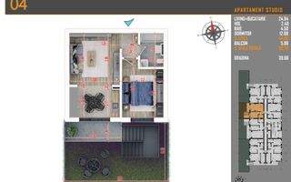 2 camere cu Gradina-Finalizat-Parcare Bonus-Th. Pallady - Schiță 14