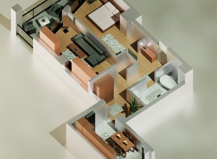 Tomis Nord - Vanzare apartament decomandat cu 2 camere,  bloc nou. - Poză 7