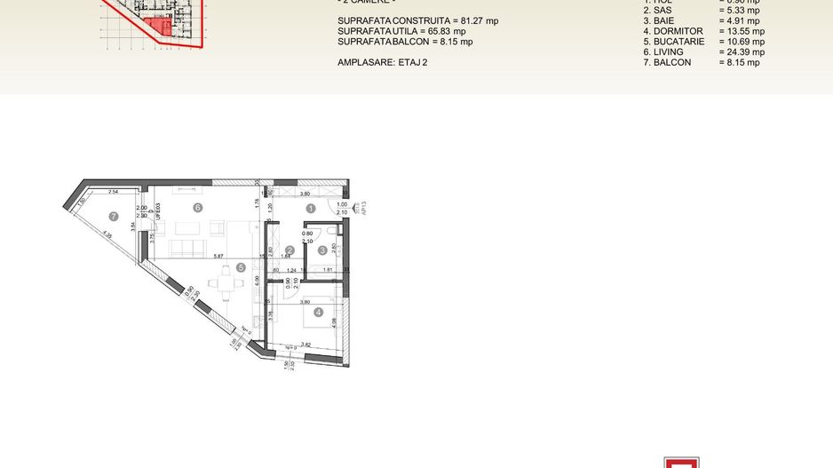 Apartament 2 camere I Complex T26 - Poză 2
