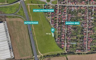 Teren cu PUZ servicii comerciale Aradul Nou - Poză 1