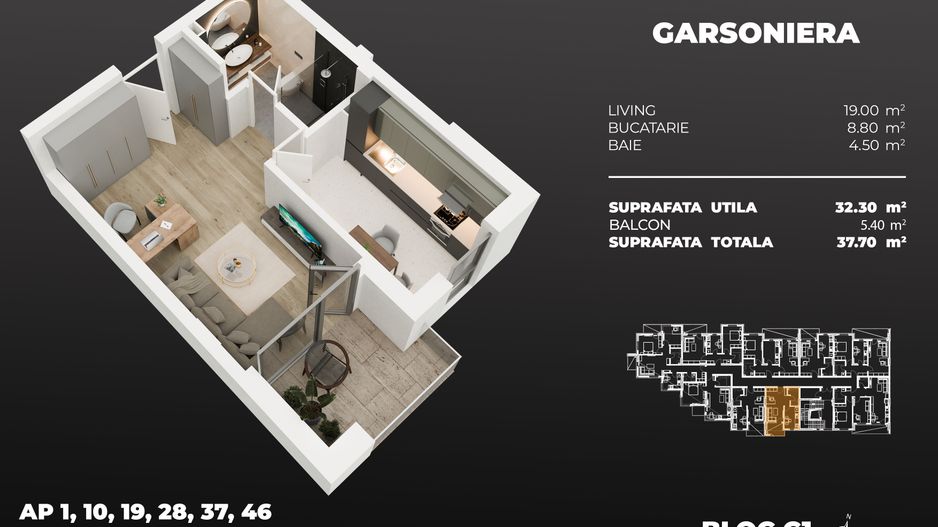 garsoniera dec 3min metrou Berceni - Poză 2