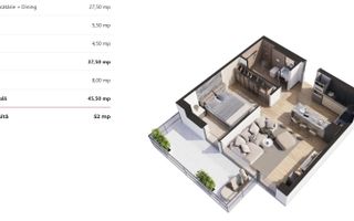 VANZARE STUDIO AVIATIEI | CLOUD 9 | IDEAL INVESTITIE | 37MP | TERASA - Poză 3