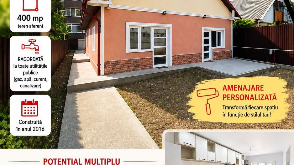 CASA individuala 125 mp cu teren 400 mp, VASLUI - zona METALURGIEI; - Poză 1