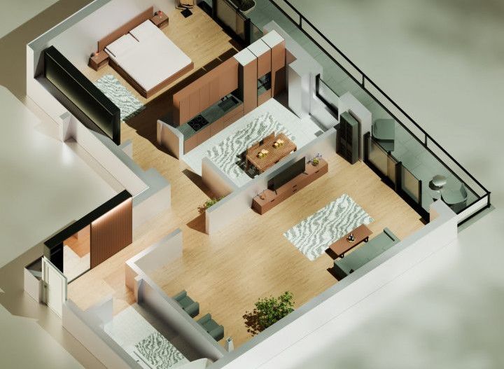 Tomis Nord - Vanzare apartament decomandat cu 2 camere,  bloc nou. - Poză 2