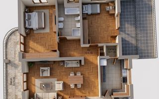 Apartament 3 camere, complet mobilat și utilat, Gheorgheni, str. Bistriței - Poză 4
