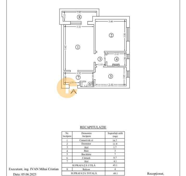 Tatarasi - 2 camere decomandat -etajul 1 - fara risc seismic - 50mp - Poză 8