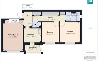 Apartament cu 3 camere în Alfa - Poză 12