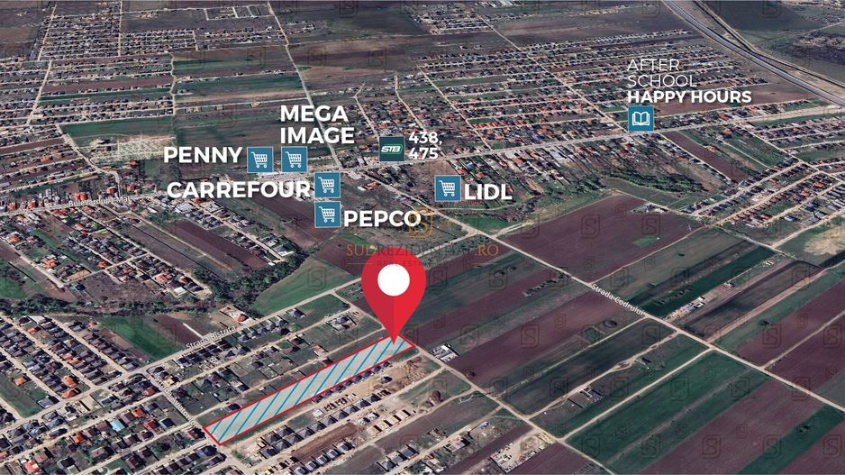 Teren de vanzare, investitie in Comuna Berceni, Str. Aviatorilor - Poză 3
