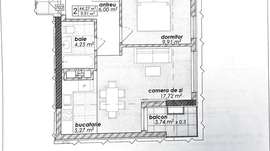 Vânzare, apartament, 1 cameră, str. Poștei, Râșcani - Schiță 5